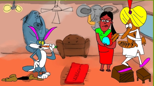 Cartoon: the red flame wizard2 (medium) by sal tagged cartoon