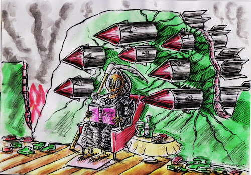 Cartoon: War (medium) by Siminoga Vadim tagged politics,death,destruction,ukraine,world,love