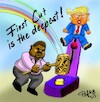Cartoon: first cut is the deepest (small) by pefka tagged trump,new,york,stormy