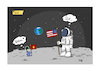Cartoon: Shit! Nr. 05 (small) by Painter tagged shit,alien,astronaut,erde,mond,mondlandung,weltraum,sterne,fahne,dunkel,leuchten,außerirdisch,universum