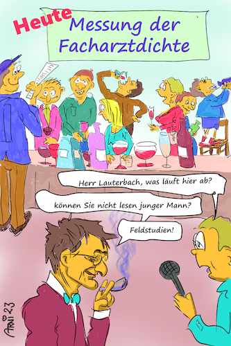 Cartoon: Lauterbachs Facharztdichte (medium) by Arni tagged facharzt,arzt,fachärzte,dichte,facharztdichte,karl,lauterbach