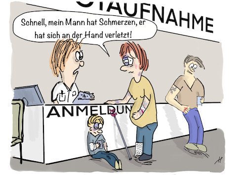 Cartoon: Fürsorge (medium) by Gabi Horvath tagged gewalt,häuslich,frauen