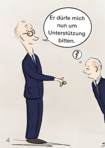 Cartoon: Merz und Scholz (medium) by Gabi Horvath tagged cdu,spd,koalition,zusammenarbeit,ampel,bundesregierung,lindner,ampelkoalition,bruch