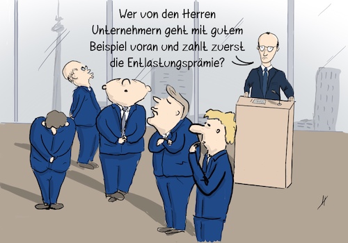 Cartoon: Mit gutem Beispiel voran (medium) by Gabi Horvath tagged bundestag,tankrabatt,entlastungsprämie,cdu,spd,merz,krieg,iran,usa,bundestag,tankrabatt,entlastungsprämie,cdu,spd,merz,krieg,iran,usa