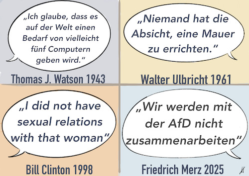 Cartoon: Sag die Wahrheit (medium) by Gabi Horvath tagged merz,afd,zusammenarbeit,wahlen,brandmauer,migration,wahlkampf,cdu,merz,afd,zusammenarbeit,wahlen,brandmauer,migration,wahlkampf,cdu