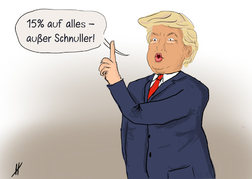 Cartoon: Zölle weltweit (medium) by Gabi Horvath tagged usa,trump,zölle,weltweit,zollpolitik,wirtschaft,usa,trump,zölle,weltweit,zollpolitik,wirtschaft