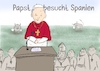 Cartoon: Gottvertrauen (small) by Gabi Horvath tagged papst,leo,xiv,besuch,spanien,messe,fronleichnam