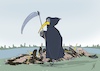 Cartoon: Vogelgrippe (small) by Gabi Horvath tagged vogelgrippe,kranich,geflügel,sterben,stallpflicht,sperrzone,tierschutz
