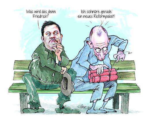 Cartoon: Berliner Paketshop (medium) by Ritter-Cartoons tagged regierung,merz,und,co,reformpakete,koalitionsspezialisten,pressekarikaturen,cartoons,von,berthold,ritter,facebook,seite,ritterkarikaturen,regierung,merz,und,co,reformpakete,koalitionsspezialisten,pressekarikaturen,cartoons,von,berthold,ritter,facebook,seite,ritterkarikaturen