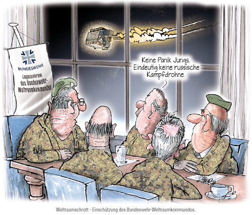 Cartoon: Bundeswehr-Weltraumkommando (medium) by Ritter-Cartoons tagged bundeswehr