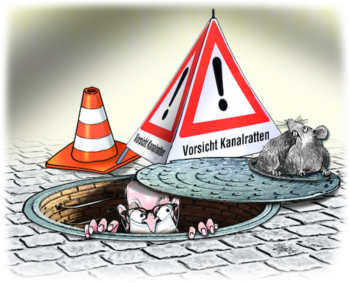 Cartoon: CDU Maskenaffäre (medium) by Ritter-Cartoons tagged vorsicht,kanalratten,vorsicht,kanalratten