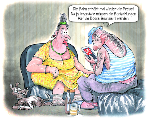 Cartoon: Deutsche Bahn erhöht Preise im F (medium) by Ritter-Cartoons tagged deutsche,bahn,erhöht,preise,deutsche,bahn,erhöht,preise