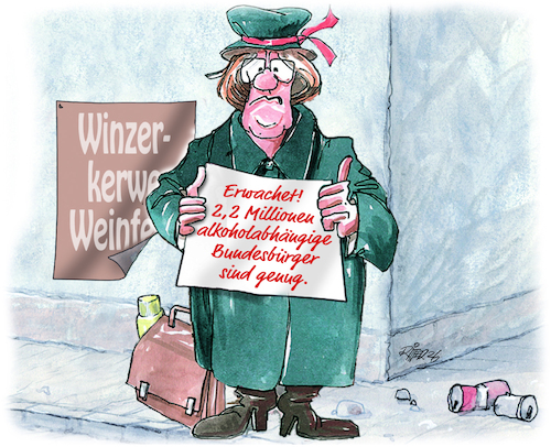 Cartoon: Erwachet (medium) by Ritter-Cartoons tagged weinfeste,weinkonsum,frustsaufen,pressekarikaturen,und,cartoons,von,berthold,ritter,weinfeste,weinkonsum,frustsaufen,pressekarikaturen,und,cartoons,von,berthold,ritter