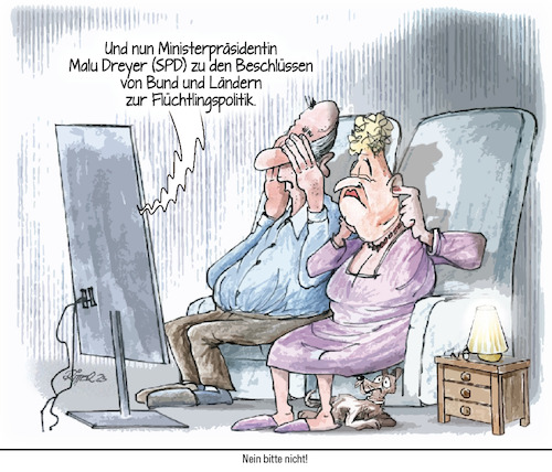 Cartoon: Flüchtlingspolitik (medium) by Ritter-Cartoons tagged flüchtlingspolitik