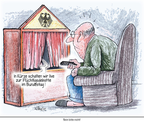 Cartoon: Kasperltheater (medium) by Ritter-Cartoons tagged bundestag
