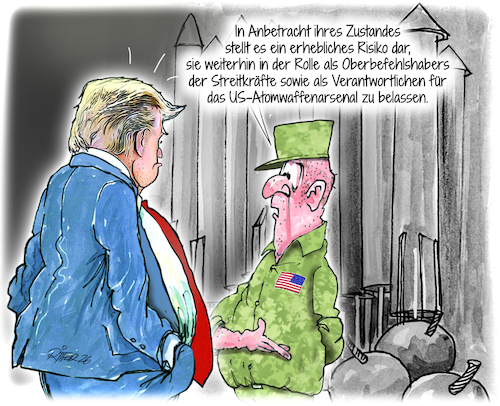 Cartoon: Kriegspräsident (medium) by Ritter-Cartoons tagged irakkrieg,trump,pressekarikaturen,und,cartoons,ritterkarikaturen,von,berthold,ritter,irakkrieg,trump,pressekarikaturen,und,cartoons,ritterkarikaturen,von,berthold,ritter