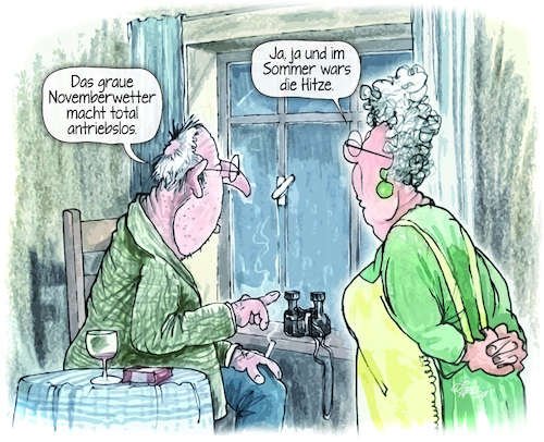 Cartoon: Novemberblues Ritter 1 (medium) by Ritter-Cartoons tagged novemberblues,ritter1,novemberblues,ritter1