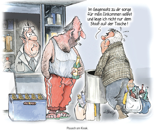 Cartoon: Plausch am Kiosk (medium) by Ritter-Cartoons tagged plausch,am,kiosk
