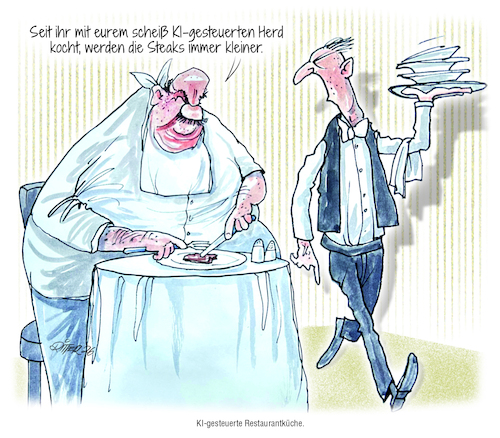 Cartoon: Restaurantbesuch (medium) by Ritter-Cartoons tagged ki,pressekarikaturen,und,cartoons,von,berthold,ritter,bei,facebook,unter,ritterkarikaturen,ki,pressekarikaturen,und,cartoons,von,berthold,ritter,bei,facebook,unter,ritterkarikaturen