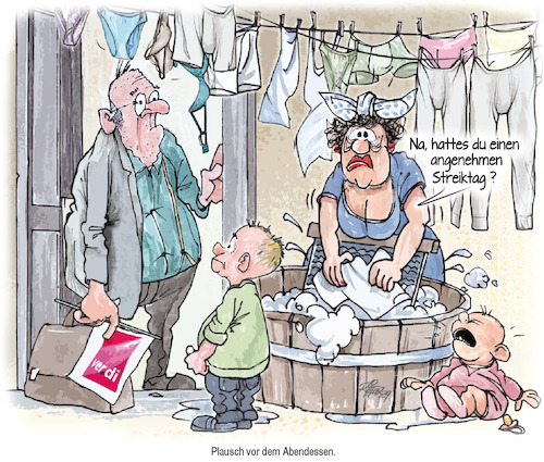 Cartoon: Streiktage (medium) by Ritter-Cartoons tagged streiktage