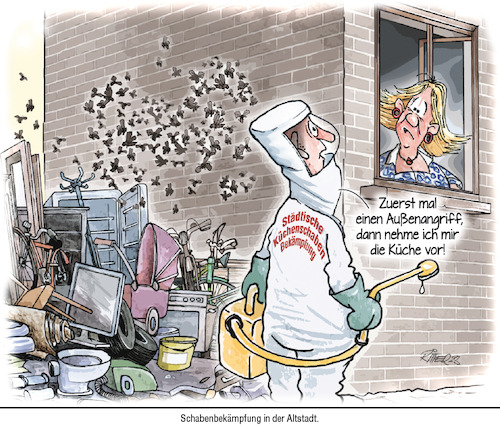 Cartoon: Ungezieferbekämpfung (medium) by Ritter-Cartoons tagged berlin