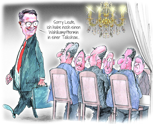 Cartoon: Wahlkampftermin (medium) by Ritter-Cartoons tagged talkshow,alexander,schweitzer,spd,berthold,ritter,cartoons,pressekarikatur,karikaturen,pressezeichnung,talkshow,alexander,schweitzer,spd,berthold,ritter,cartoons,pressekarikatur,karikaturen,pressezeichnung