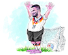 Cartoon: Fußball WM (small) by Ritter-Cartoons tagged fußball,wm,deniz,undav,pressekarikaturen,und,cartoons,von,berthold,ritter,bei,facebook,unter,ritterkarikaturen