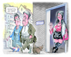 Cartoon: Spaziergang (small) by Ritter-Cartoons tagged massagesalon