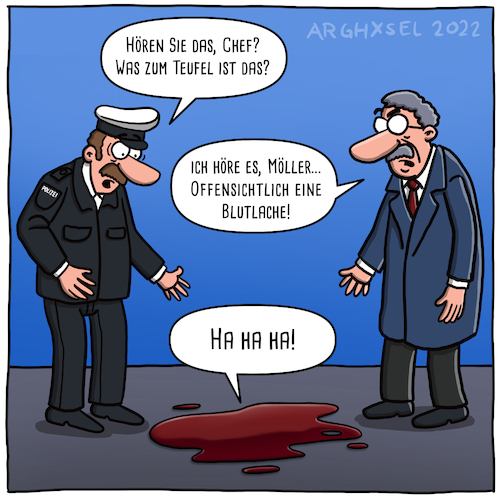 Cartoon: Blutlache (medium) by Arghxsel tagged mord,verbrechen,polizei,kommissar,waffen,gewalt,totschlag,absperrung,tatort,arbeit,blut,lache,knochen,tod,einbruch,diebstahl,betrug,fälschung,mord,verbrechen,polizei,kommissar,waffen,gewalt,totschlag,absperrung,tatort,arbeit,blut,lache,knochen,tod,einbruch,diebstahl,betrug,fälschung