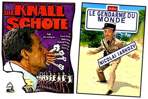 Cartoon: Gendarme du Monde (medium) by bong-zeitung tagged sarkozy,frankreich,libyen,gaddafi,krieg