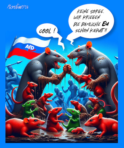 Cartoon: Wir kriegen die EU schon klein! (medium) by MorituruS tagged europawahl,eu,parlament,europaparlament,hatespeech,hassrede,volksverhetzung,rechtsruck,rechtsextrem,rechtspopulistische,parteien,afd,erstarken,remigration,migration,ukraine,krieg,russland,cartoon,karikatur,moriturus