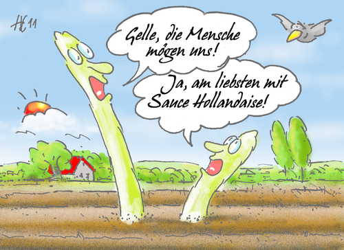 Cartoon: Spargelzeit (medium) by Henrich tagged spargel