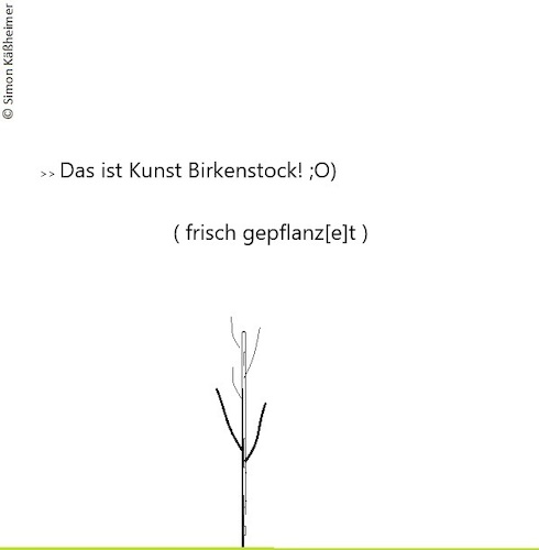 Cartoon: Dat Kunst Birkenstock - eher! (medium) by Flymon tagged urteil,birkenstocksandalen