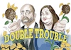 Cartoon: Double Trouble (small) by Rudissketchbook tagged ricarda,lang,omid,nouripour,die,grünen,landtagswahl,krise,politsatire,ampelregierung,wahlverlierer,erdrutsch