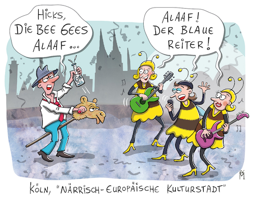 Cartoon: Fünfte Jahreszeit (medium) by Rebecca-Meyer tagged karneval,bee,gees,der,blaue,reiter,köln,närrische,kulturstadt,europa,kölner,rosenmontag,tradition,tanz,garde,sitzung,kamelle,kostüm,festumzug,altweiber,fastnacht,prinzengarde,rheinenergie,stadion,dom,musik,geschichte,spaß,veedel,karneval,bee,gees,der,blaue,reiter,köln,närrische,kulturstadt,europa,kölner,rosenmontag,tradition,tanz,garde,sitzung,kamelle,kostüm,festumzug,altweiber,fastnacht,prinzengarde,rheinenergie,stadion,dom,musik,geschichte,spaß,veedel