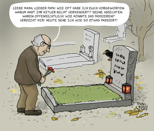 Cartoon: Verzeihung (medium) by Karl Berger tagged faschismus,nationalismus,rechtsextremismus,irrationalismus,faschismus,nationalismus,rechtsextremismus,irrationalismus