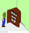 Cartoon: Die Qual der Wahl... (small) by Stiftewürger tagged nonsens,kopflosigkeit,mann,köpfe,sammlung,gesellschaft