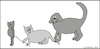 Cartoon: Ohne Worte (small) by Stiftewürger tagged nahrungskette,maus,katze,hund