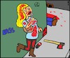 Cartoon: Psycho-Mädchen 4 (small) by Stiftewürger tagged mädchen,frau,blut,axt,splatter,lolli,lutscher,lecken,mann,opfer,beil,tod,gewalt,hass,gesellschaft