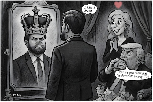 Cartoon: I have a dream (medium) by KI-Vossy tagged usha,vance,us,vice,president,trump,potus,junk,food,pregnant,pregnancy,affair,erika,kirk,widow,divorce,rumors,vizepräsident,schwanger,schwangerschaft,witw,affäre,scheidung,scheidungsgerüchte,usha,vance,us,vice,president,trump,potus,junk,food,pregnant,pregnancy,affair,erika,kirk,widow,divorce,rumors,vizepräsident,schwanger,schwangerschaft,witw,affäre,scheidung,scheidungsgerüchte