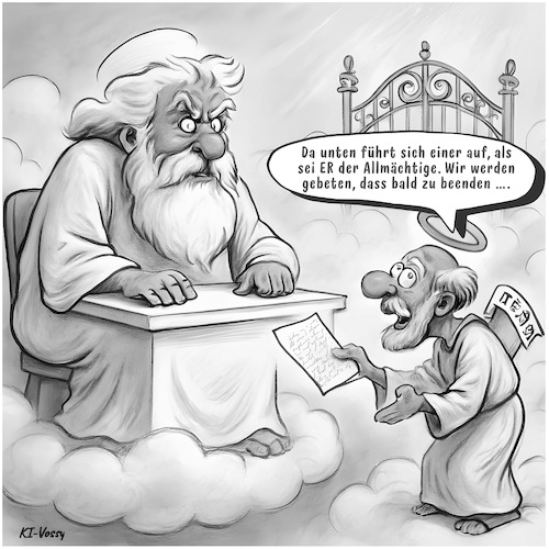 Cartoon: Stoßgebet (medium) by KI-Vossy tagged trump,god,potus,greenland,grönland,gott,petrus,allmächtige,hilfe,beten,gebet,almighty,pray,prayer,help,stoßgebet,hasty,trump,god,potus,greenland,grönland,gott,petrus,allmächtige,hilfe,beten,gebet,almighty,pray,prayer,help,stoßgebet,hasty