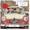 Cartoon: Abgefahrn! (small) by A Human tagged deutschland,thüringen,landtagswahl,afd,bsw,cdu,spd,trump,höcke,koalitionen,wahlsieger,elections,germany,trabbi,trabant,faz,jena,erfurt,regierungsbildung,klimaschutz,rechtsradikal,weltniveau,cartoon,karikatur