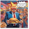 Cartoon: Donald McDonald (small) by A Human tagged usa,trump,harris,wahlen,elections,mcdonalds,burger,hamburger,pennsylvania,vote,wahlstimmen,demokraten,democrats,republikaner,republican,fries,pommes