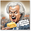 Cartoon: Wilders fauler Käse (small) by A Human tagged wilders,niederlande,käse,pvv,streit,migration,koalition,neuwahlen,geert,populist,wahlen