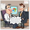 Cartoon: Fenster putzen (small) by A Human tagged windows,verwaltung,berlin,behörden,amtsschimmel,computer,rechner,pc,microsoft,linux,95,softwareupdate,update,patches