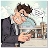 Cartoon: Orientierungslos (small) by A Human tagged haltungsschäden,kurzsichtig,kurzsichtigkeit,handy,handynutzung,bluthochdruck,spitzer,ulm,tablet,tabletnutzung,studie,internet,internetnutzung,intelligenz,kognitiv,emotional,defizite,defizit,sprachen,jugend,jugendliche,orientierung,bahnhof