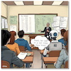Cartoon: Wissbegierig (small) by A Human tagged ki,schule,lehrer,lehrkräfte,lehrerinnen,schüler,schülerinnen,schulpreis,sekundarschulen,ai,künstliche,intelligenz,schulen,lehrerschaft,robot,robots,roboter