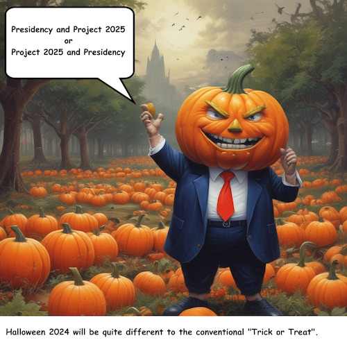 Cartoon: Halloween 2024 (medium) by ArtyFicial tagged trump,halloween,2024