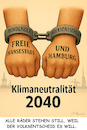 Cartoon: Fesselndes Erlebnis (small) by ArtyFicial tagged deutschland,hamburg,volksentscheid,klimaneutralität,2040