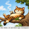 Cartoon: Legal (small) by ArtyFicial tagged joint,grass,gras,katzen,katzengras,marihuana,drogen,rauchen,kiffen,entspannung,legal,legalität,gesetzeskonform,erlaubt,genehmigt